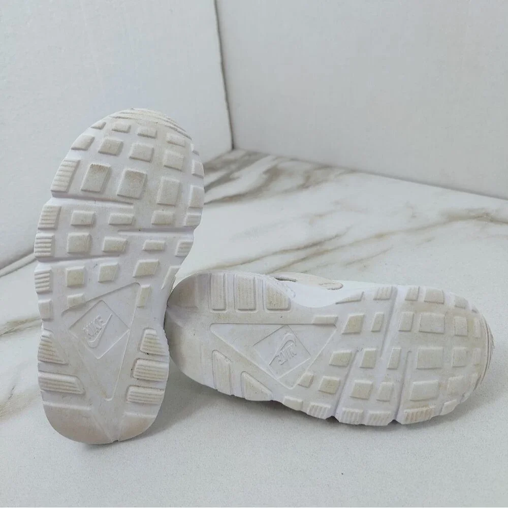 Nike Toddler Air Huarache Triple White Running Shoes Sneakers, Sz 10C